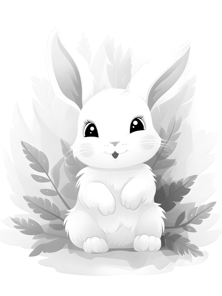 Cute White Bunny