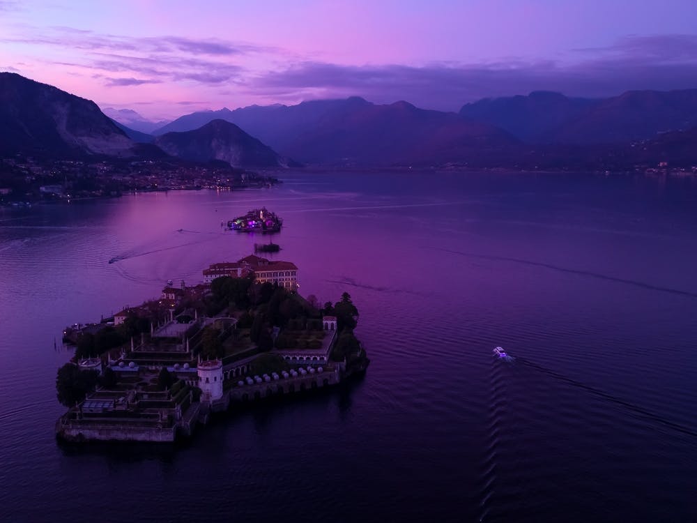 Sunset Lake Maggiore, Italy, Stresa Print