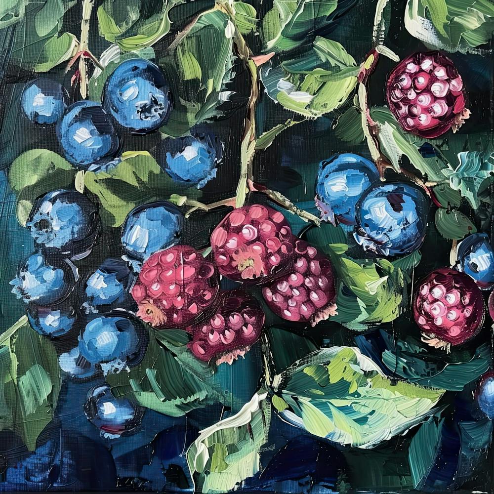 Blueberries Fairycore Painting 3