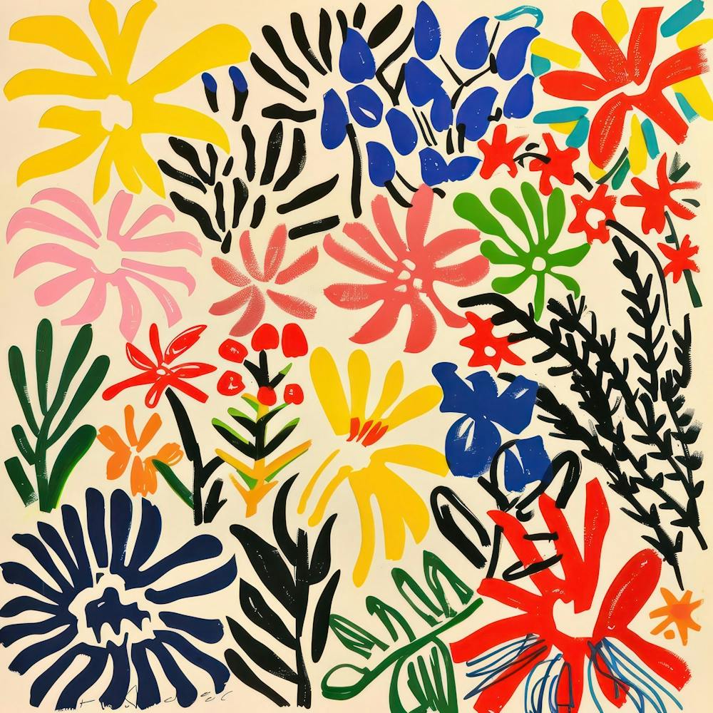 Flowers Painting Matisse Style 5