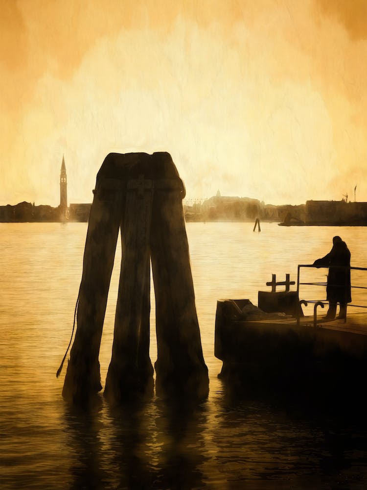 Waiting For The Boat To Venice