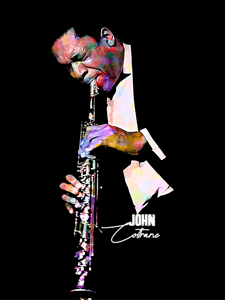 John Coltrane American Jazz Saxophonist Colorful