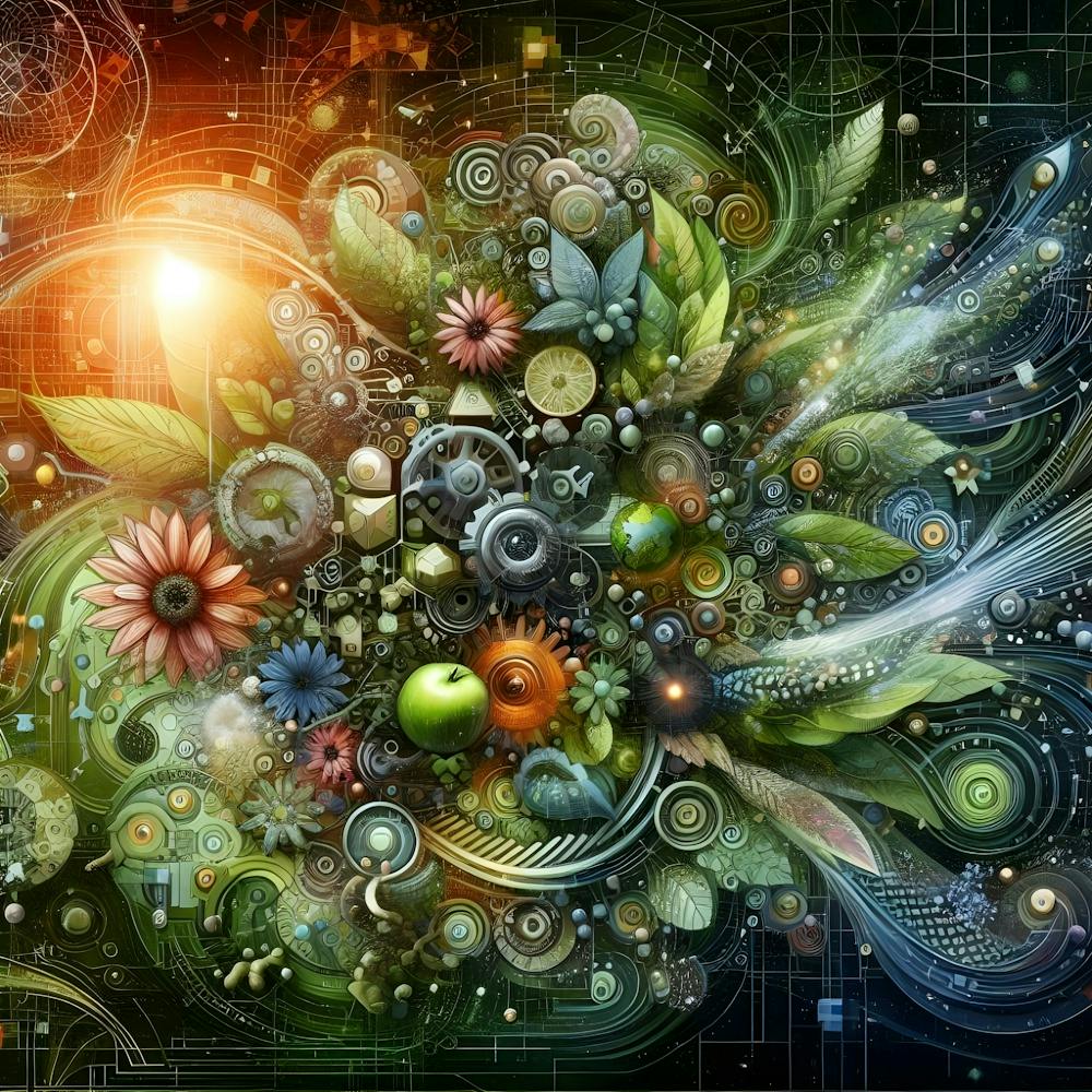 Abstract Wall Art Organic Fusion 3