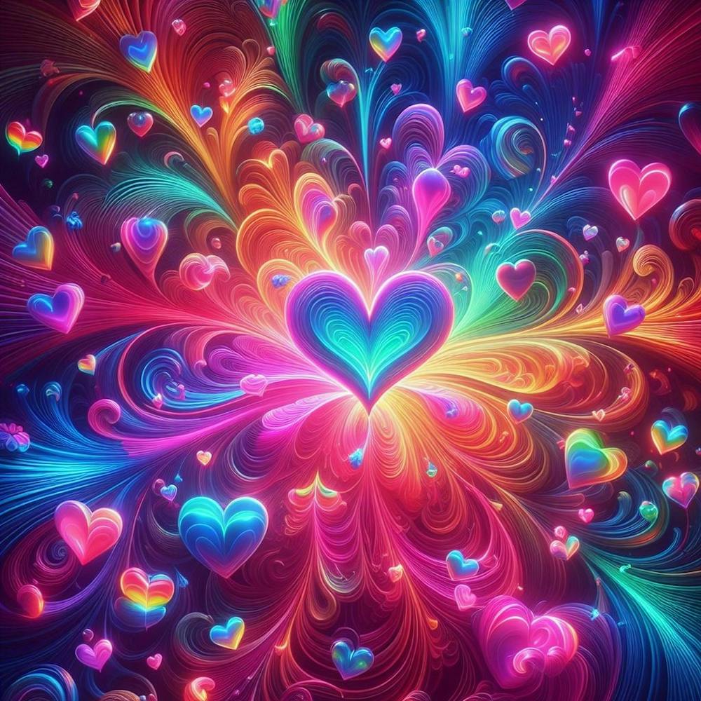 Colorful Heart Wallpaper
