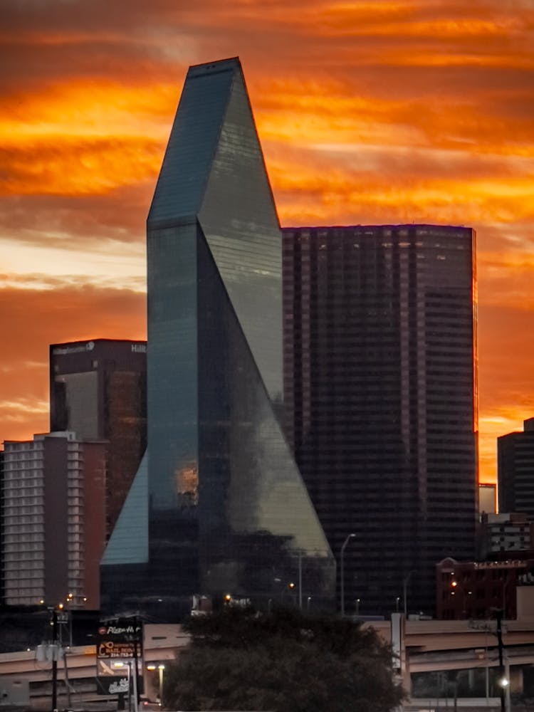 Sunset Over Dallas Skyline 1