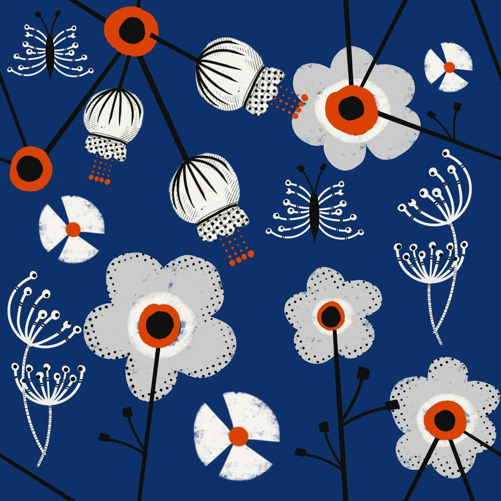 Stylize Poison Plants Blue
