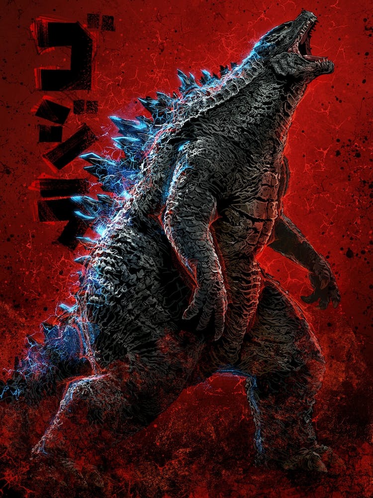 Godzilla with title