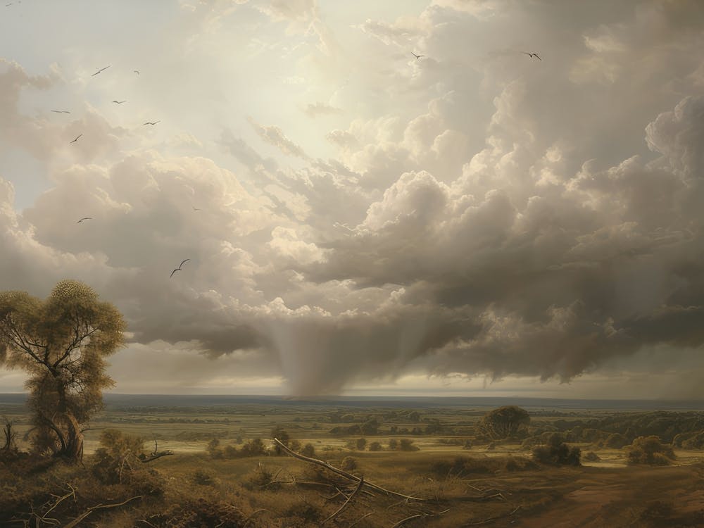 Peinture à l'Huile de Campagne Française