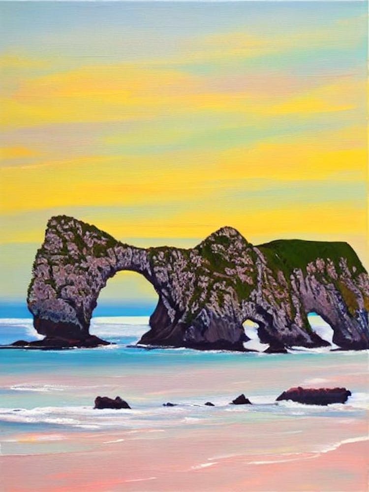 Durdle Door Beach, Dorset Bright Abstract