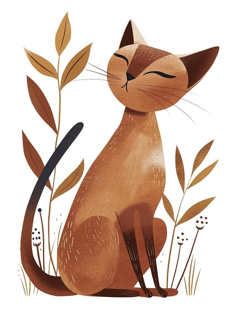 Javanese Cat Clipart Illustration 1