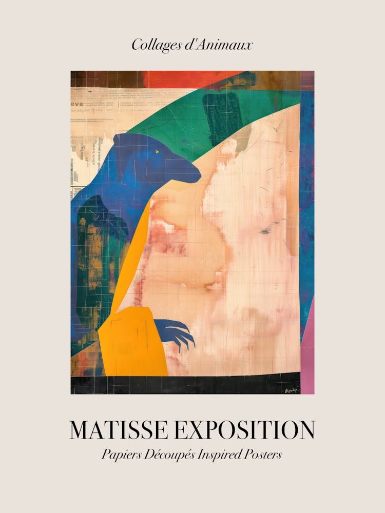 Beaver 1 Matisse Inspired Exposition Animals Poster