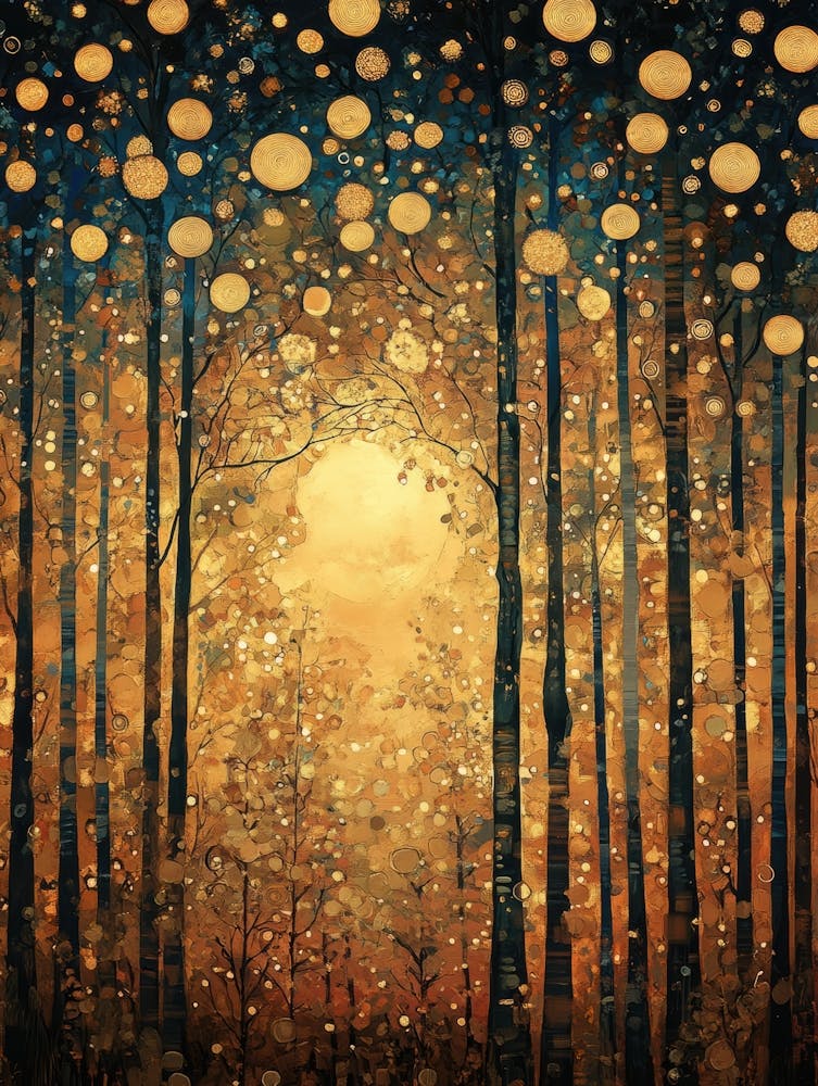 Golden Light In The Forest 1