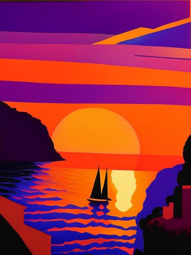 Geometric Boat Sunrise