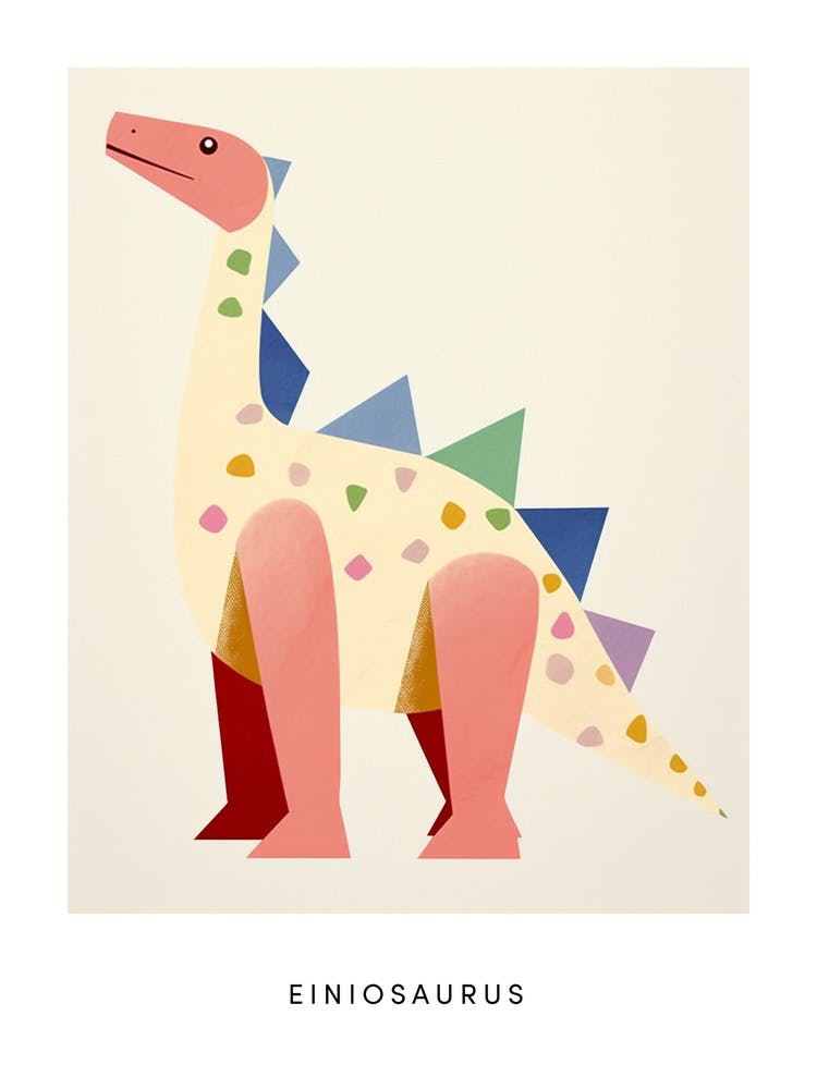 Nursery Dinosaur Art Einiosaurus Poster