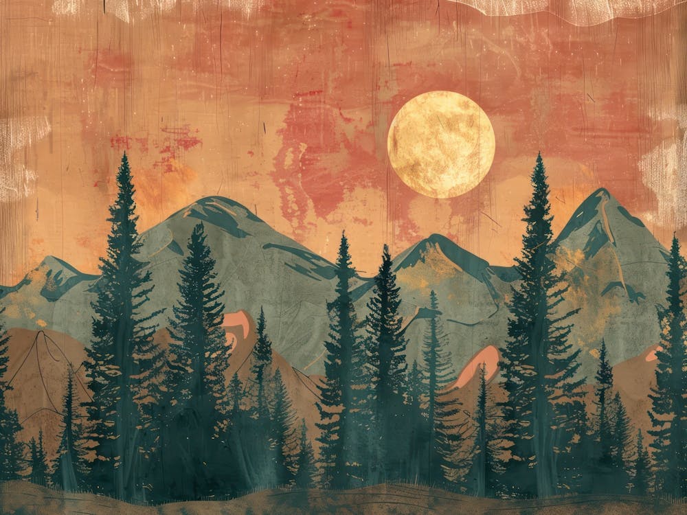 Vintage Woods Illustration 8