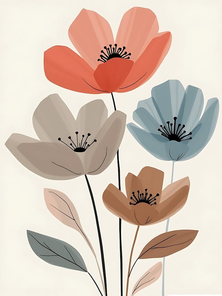 Illustration de Champ de Fleurs Sauvages Serein