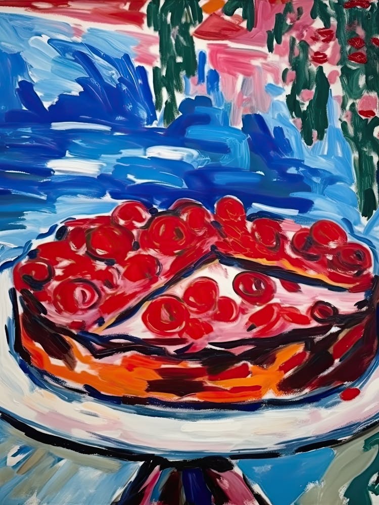 Cherry Cheesecake Painting 3