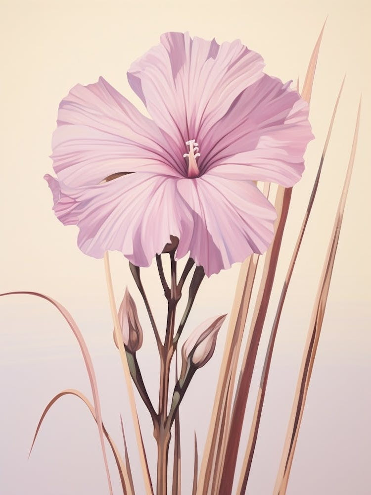 Floral Illustration Flax Flower 3