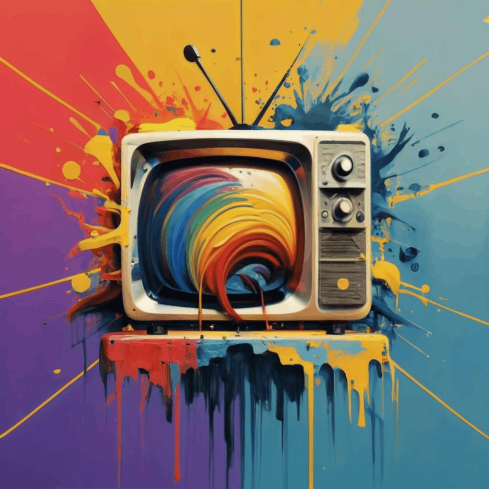 Abstract Painting Style Tv Broadcast