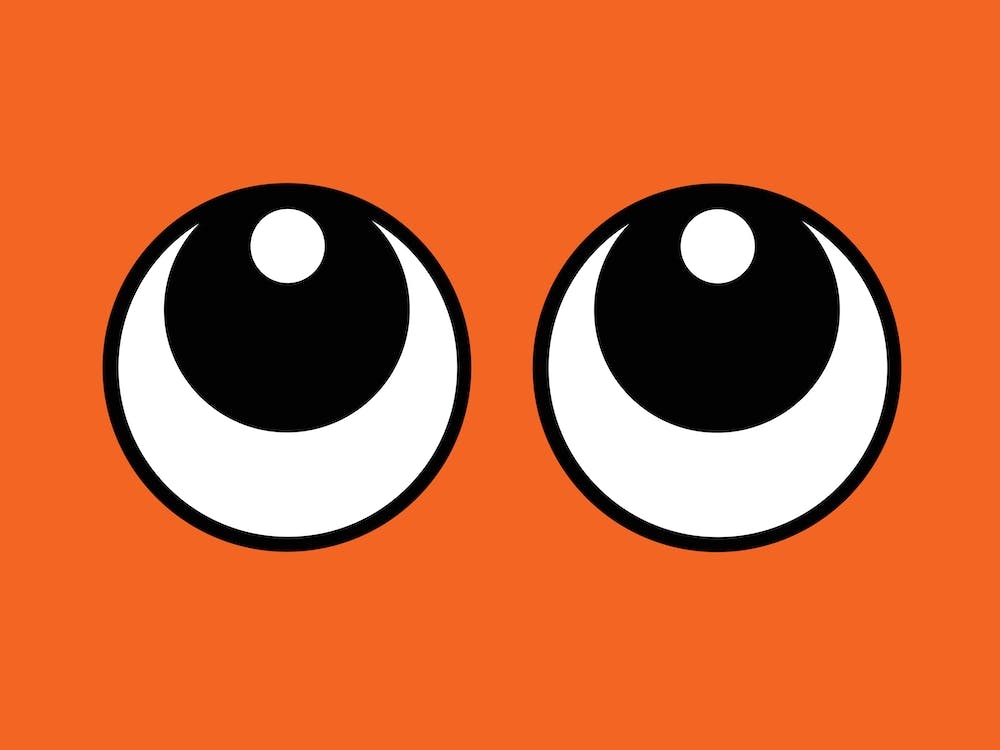 Making Eyes Up Orange