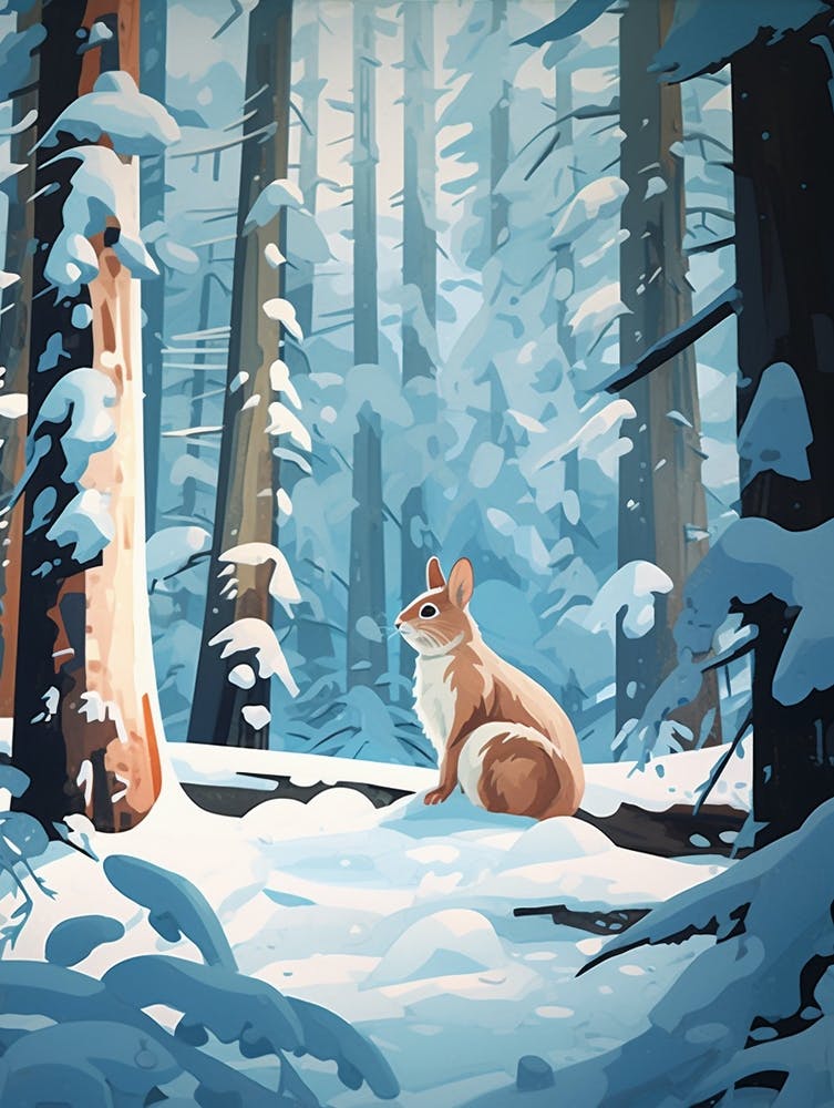 Winter-Streifenhörnchen 2 Illustration
