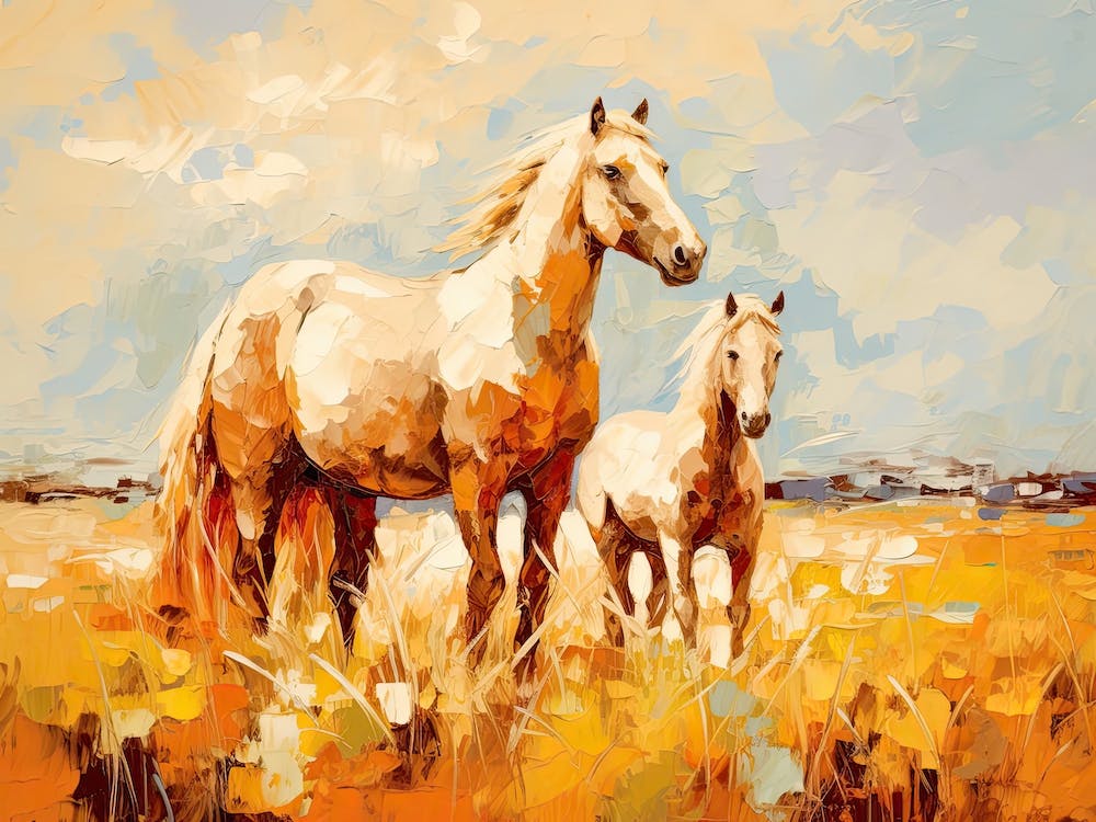 Horses Painting In Prince Edward Island, Canada, Landscape 2