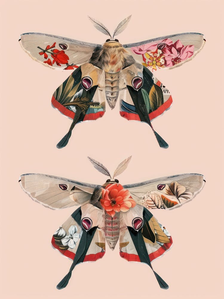 Papillon Nuances Roses Style William Morris 3