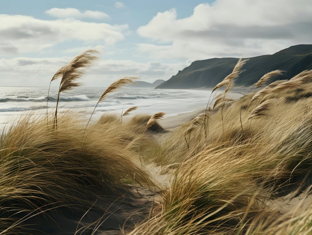 Grass On The Beach
