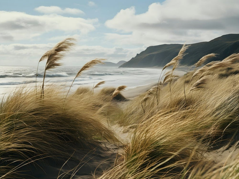 Grass On The Beach