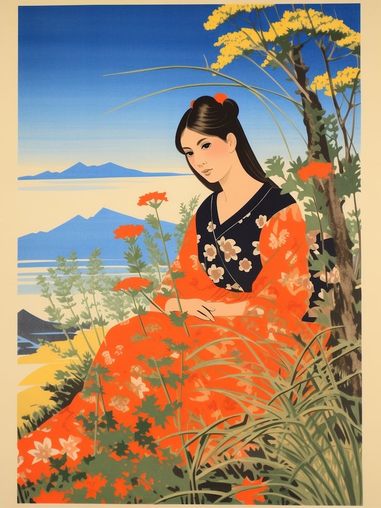 Amami Oshima, Japan Vintage Travel Art 4