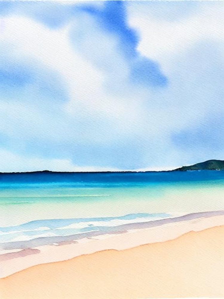 Wineglass Bay, Australia Watercolour