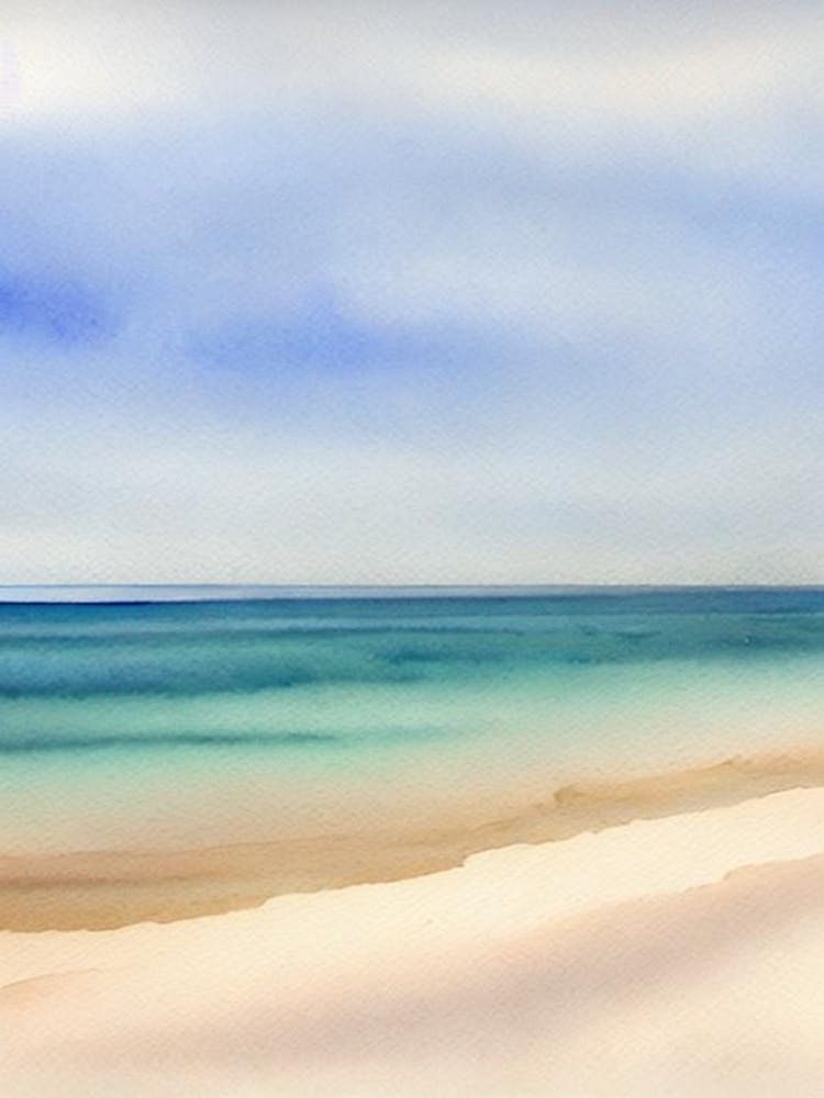 St Kilda Beach 3, Australia Aquarell
