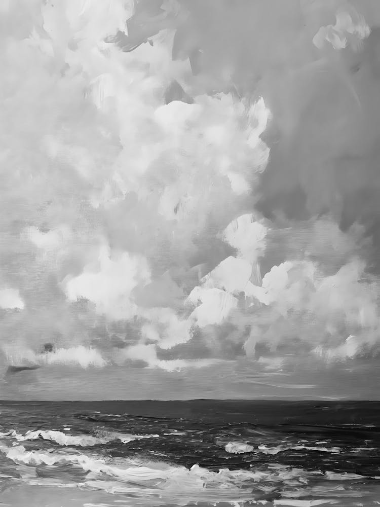 Black And White Of The Beach 2