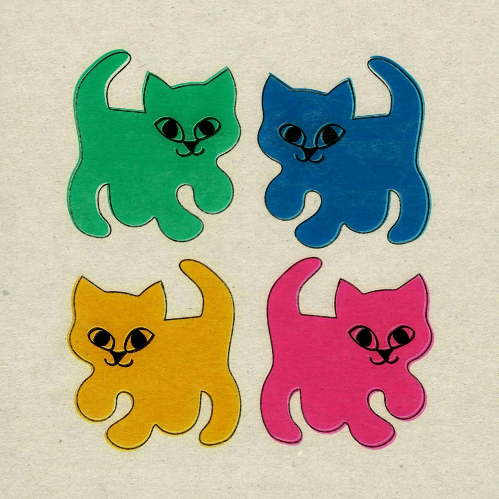 Vintage Stickers Cat