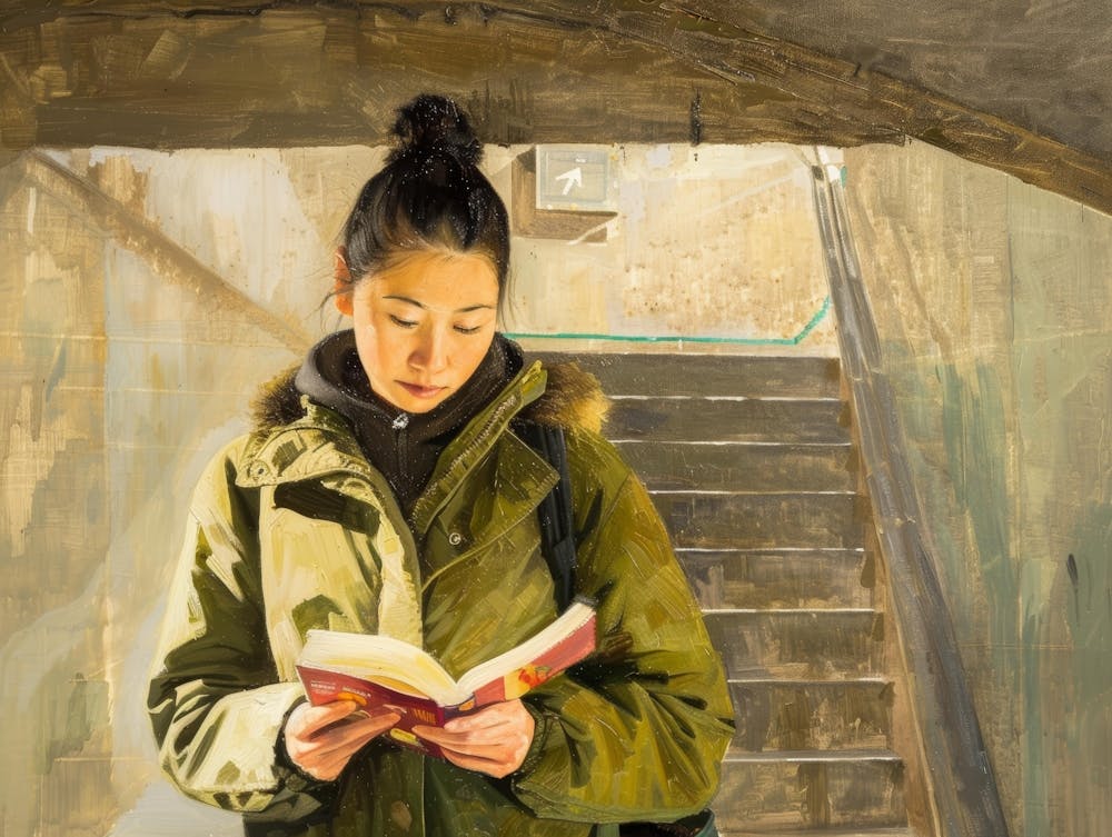 Girl Reading A Book 7