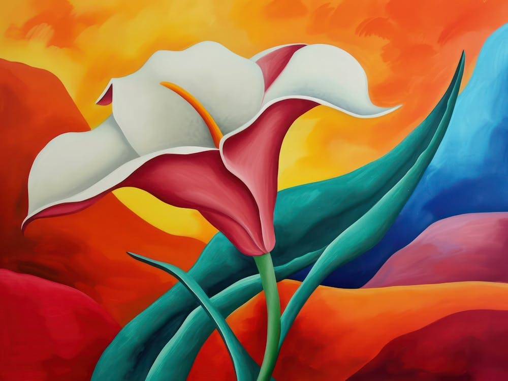 Zeitgenössisches Kunstwerk inspiriert von Georgia O Keeffe 4