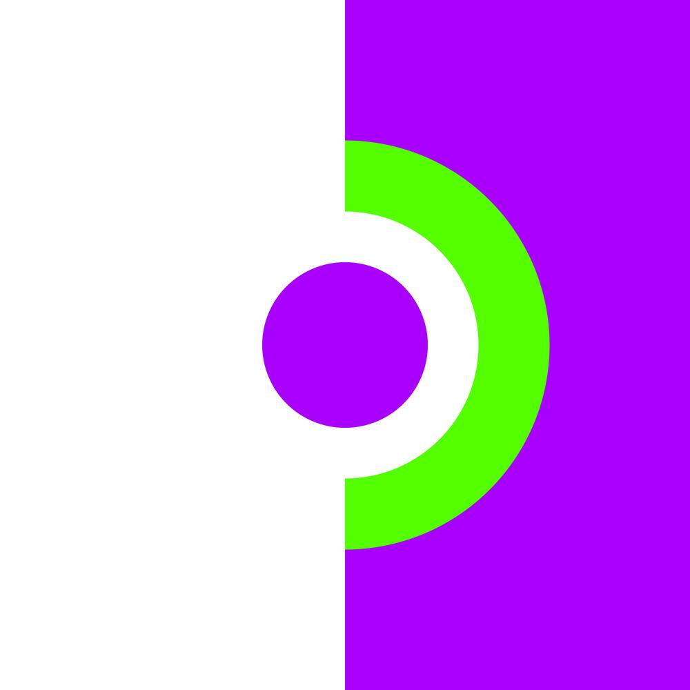 Circle within Circle In Purple and Green