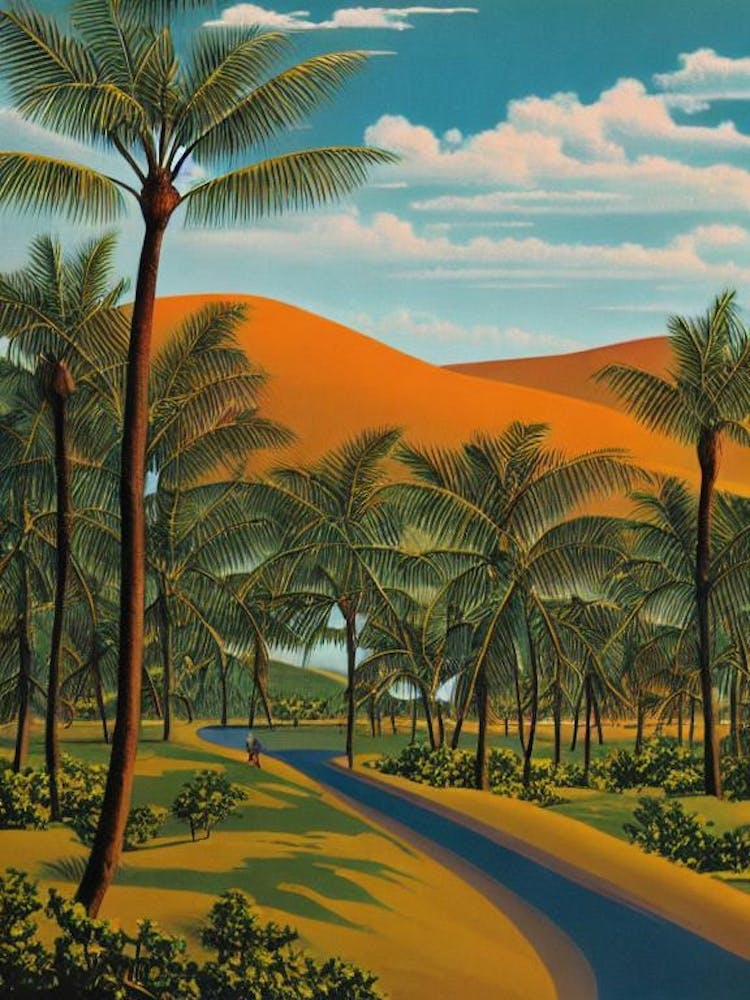 Lençóis Maranhenses National Park Brazil Vintage Poster