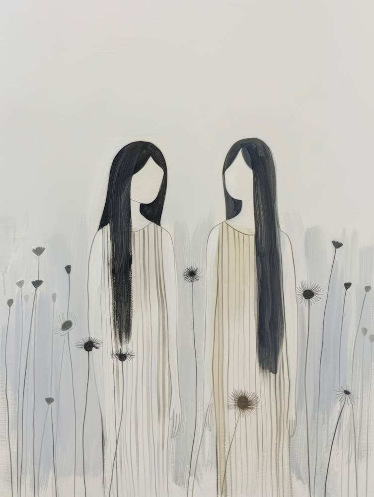 Two Women In A Field