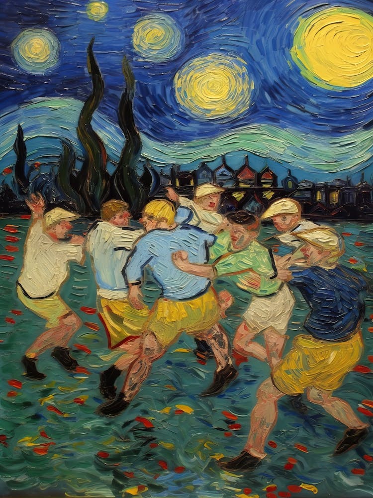 Rugby In The Style Of Van Gogh 3