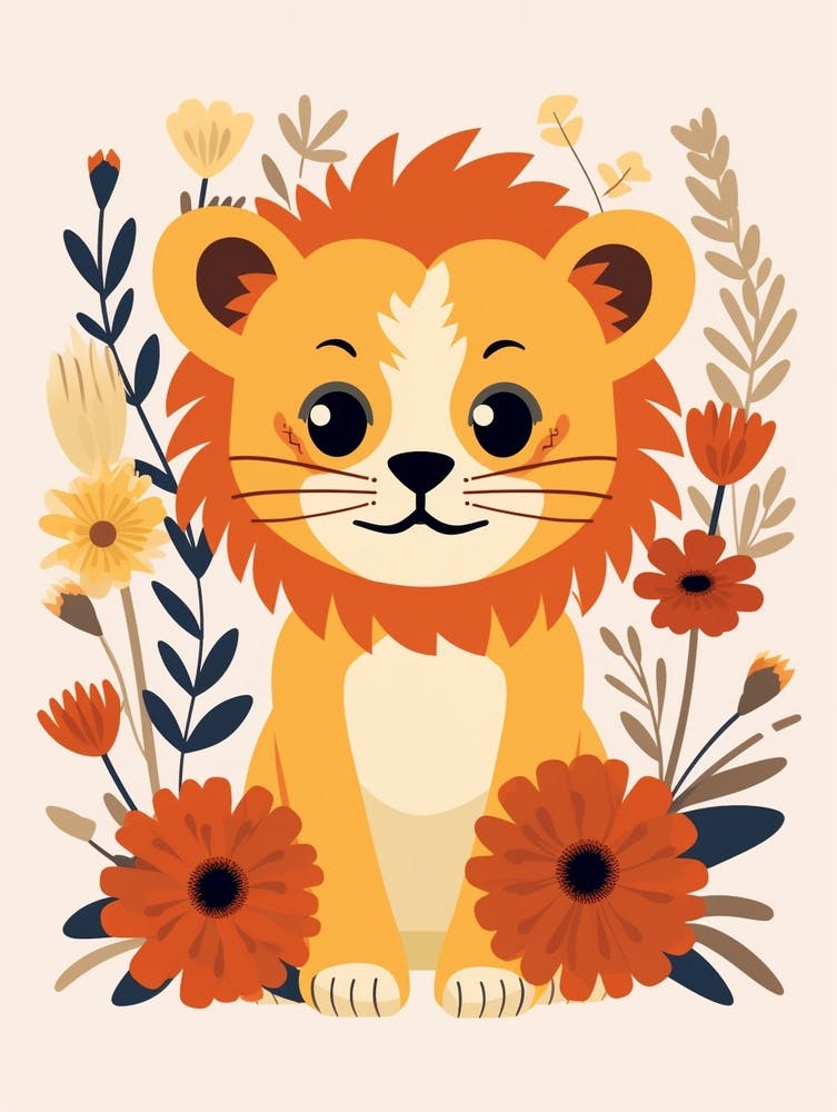 Baby Tier Illustration Löwe 2
