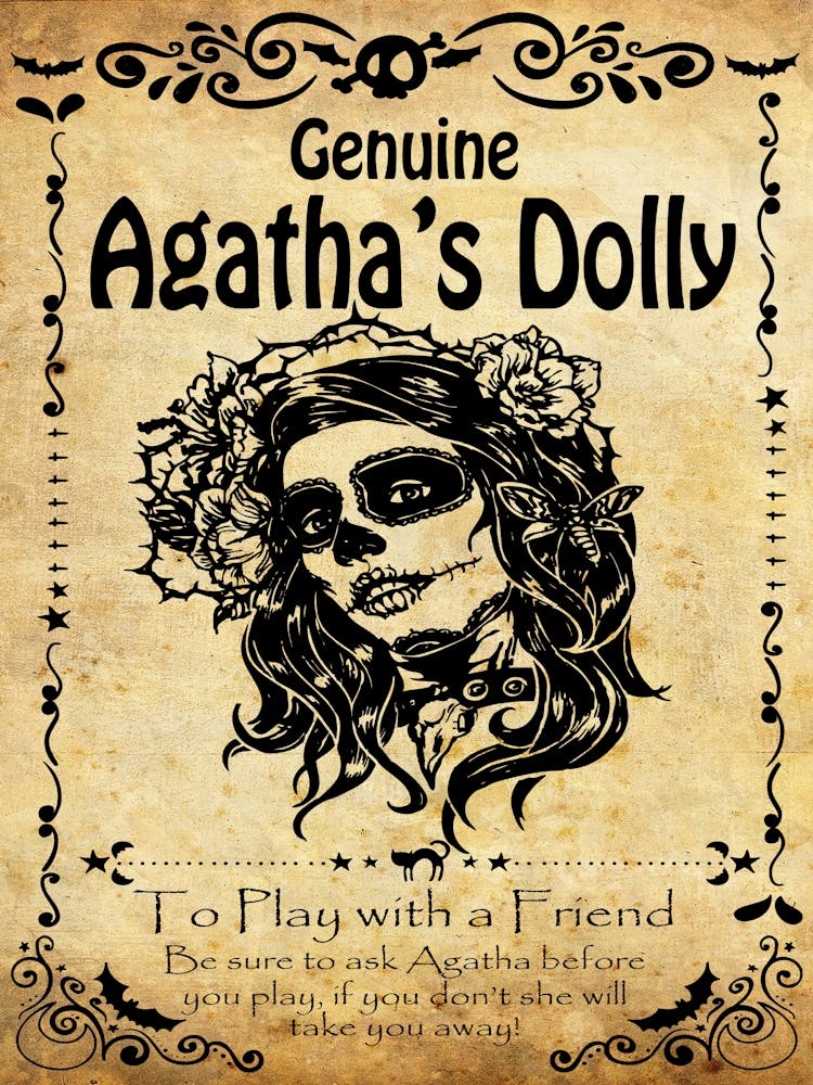Genuine Agatha Dolly, Halloween Poster