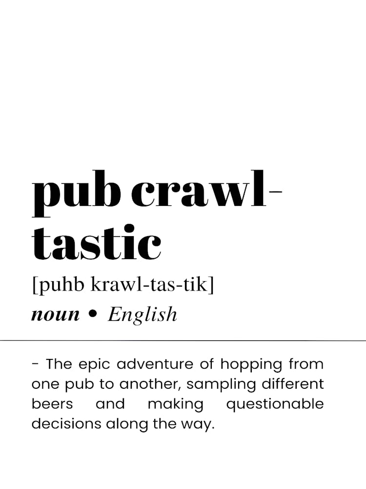 Pub Crawl Tasty