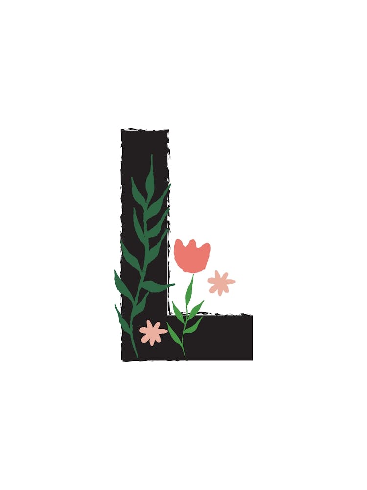 Bedroom Decor White Floral Letters Grey 12