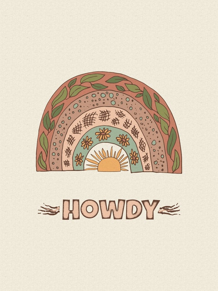 Cowgirl Rainbow + Text