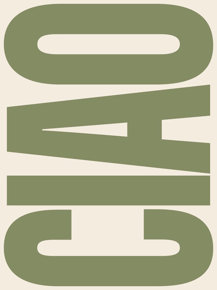 Ciao Typography - Green