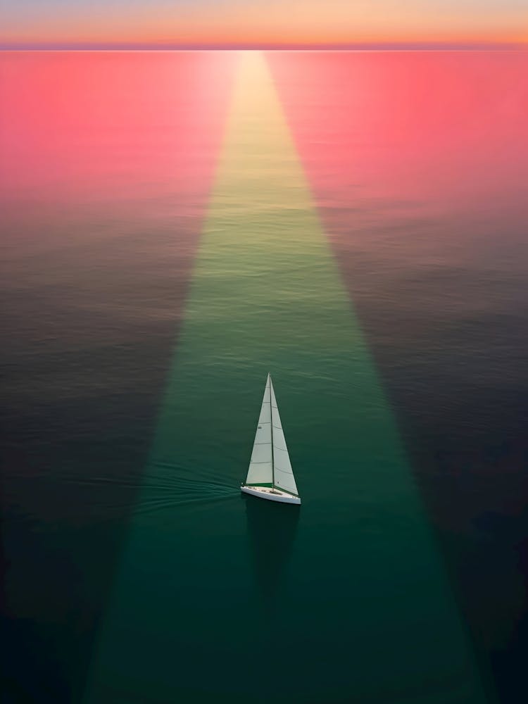 Sailboat At Sunset 1