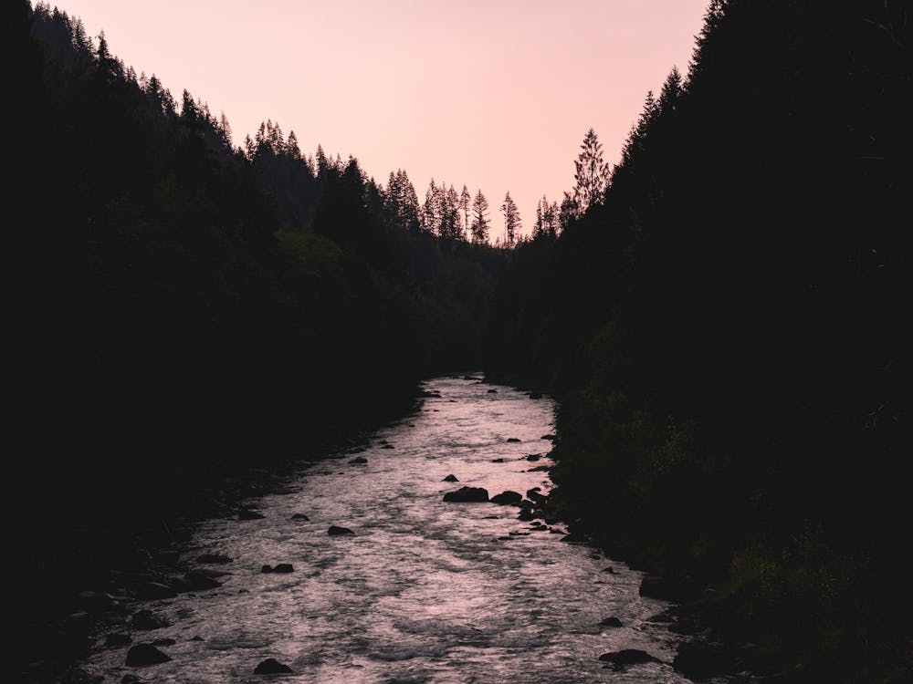 A Pacific Northwest River Sunset