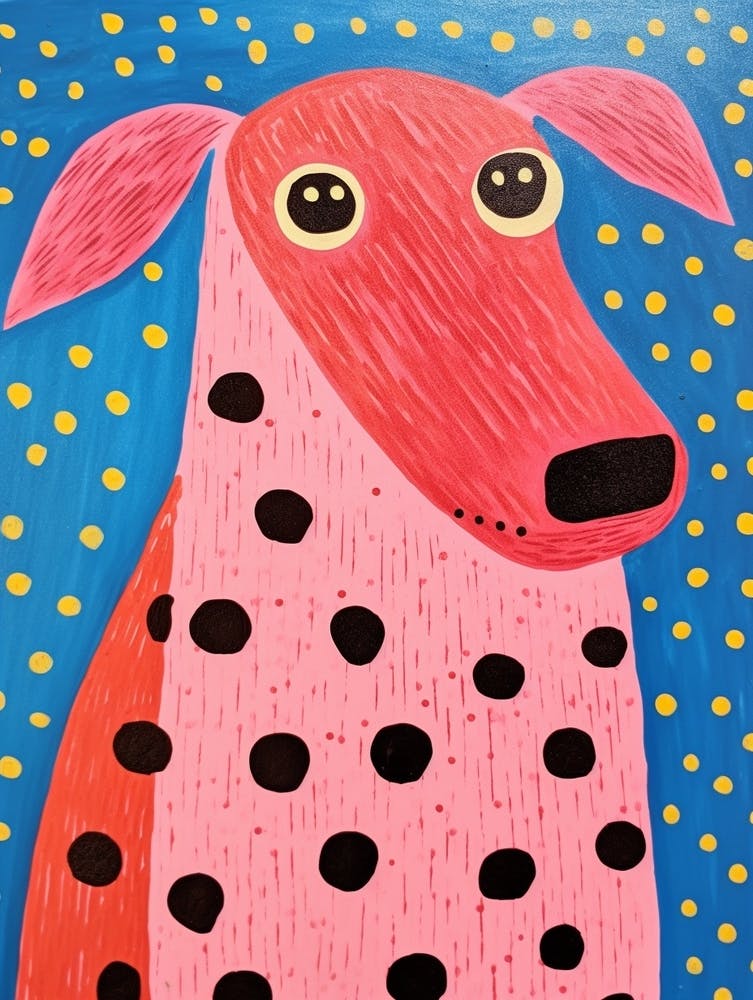 Pink Polka Dot Dog 4