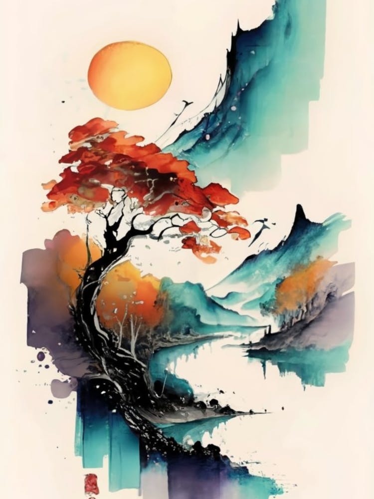 Asiatische Landschaftsmalerei 1